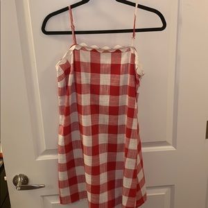 Impeccable Pig Red Gingham Shift Dress